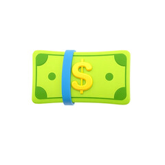 Stack of Money 3D Render Illustration