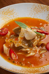 chinese food on plate photographed at high angle, restaurant food, chinese traditional cuisine