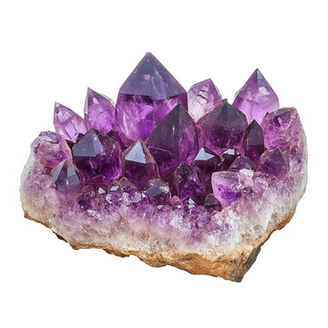 Ametist isolated on transparent background