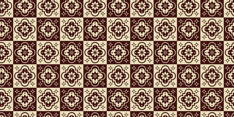 Decorative seamless pattern brown and vanila color for background or wallpaper.