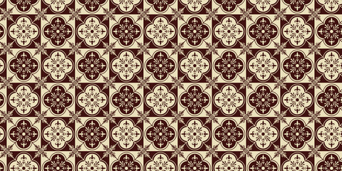 Decorative seamless pattern brown and vanila color for background or wallpaper.