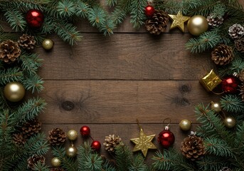 festive christmas arrangement with copy space