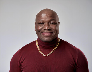 Obraz premium African American man smiling in studio