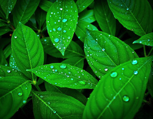 Dewdrop Delight: A Macrocosm of Greenery and Light