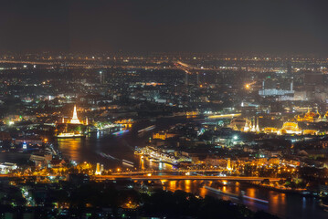 Twilight sky background, city and  night view. cityscape background