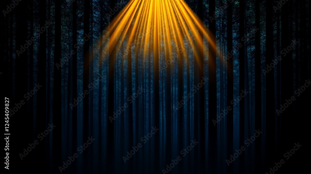 Aufkleber rays of light: an abstract and dramatic image featuring powerful light rays that emanate from above,