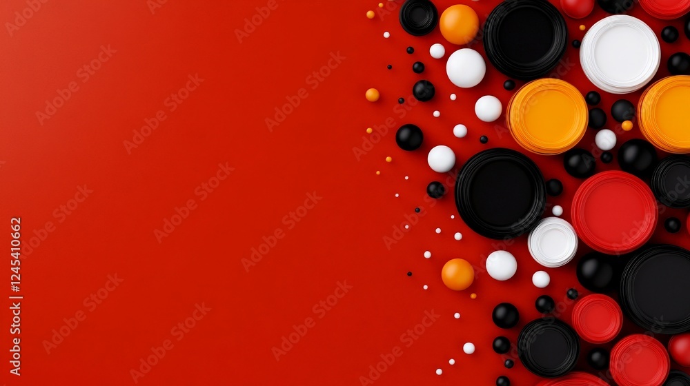 Poster checkerboard abstraction: an eye-level shot of a visually captivating composition features an array 