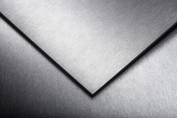Brushed Metal Finish with Triangular Cutout and Subtle Highlights