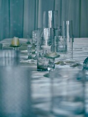 glasses on the table