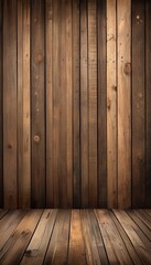 Naklejka premium Rustic Wooden Background, Brown Plank Texture, Vintage Style