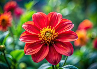 Damerorojo: High-Resolution Deep Focus Photography, Red Flower, Close-up Macro, Botanical Details, Vivid Colors, Floral Photography, Nature Photography