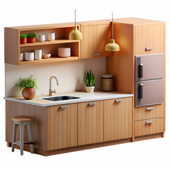 Modern Minimalist Light Wood Kitchen Design