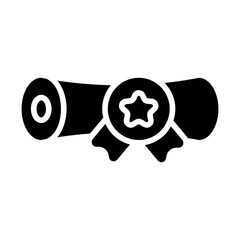 Award Scroll Solid Icon