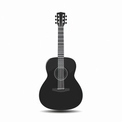 Naklejka premium Strumming melodies guitar play session home studio music content cozy environment intimate viewpoint