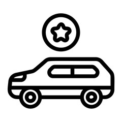 Car Gift Line Icon