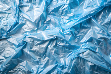 Abstract Blue Plastic Texture. Environmental Concerns and Material Study