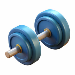 Blue Dumbbell. Fitness. Exercise. Workout. Gym. Weightlifting