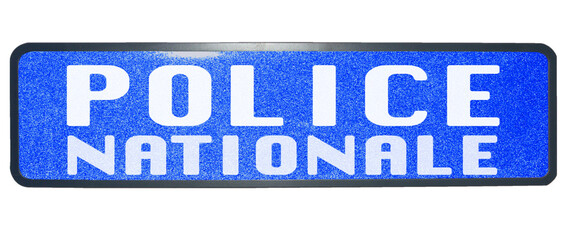 Plaque de police nationale pour pare-soleil 