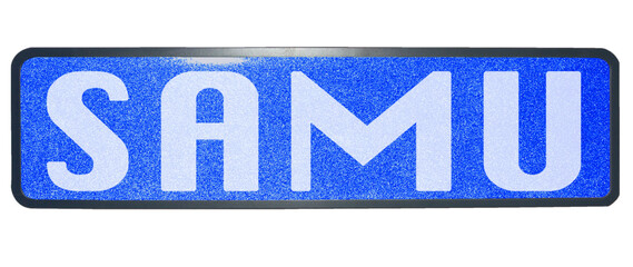 Plaque du SAMU pour pare-soleil 