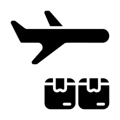 Plane Logistic Solid Icon