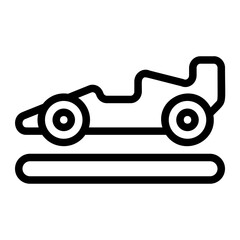 Race Car Line Icon