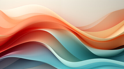 Obraz premium Colorful wavy background with paper cut style. background or wallpaper