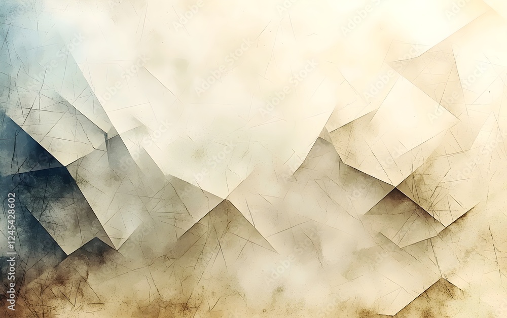 Poster an abstract background featuring a soft blend of light cream and muted blue hues, with textured geom