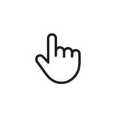 Minimalist Hand Cursor Icon – Click Pointer for User Interface & Web Design