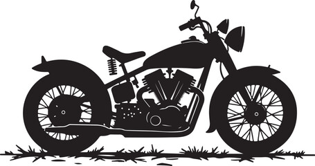 Obraz premium modified motorbike, cruise motorbike, black silhouette, custom bike, chopper silhouette, cruiser bike, shadow rider, road king, vintage cruiser, black beast, retro motorbike, dark cruiser, silhouette 