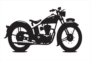 Obraz premium modified motorbike, cruise motorbike, black silhouette, custom bike, chopper silhouette, cruiser bike, shadow rider, road king, vintage cruiser, black beast, retro motorbike, dark cruiser, silhouette 