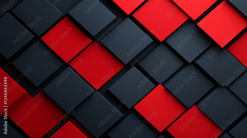 Poster red and black geometric abstract: a visually captivating abstract background featuring a dynamic pat