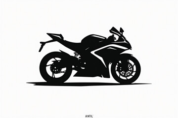Obraz premium sports motorbike, motorbike silhouette, black bike art, racing beast, speed demon, shadow rider, sleek machine, fast lane, adrenaline rush, dark rider, moto silhouette, two-wheel thunder, fierce bike,