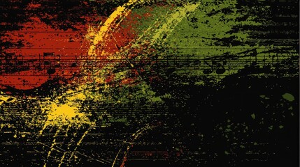 Abstract Reggae Music Background