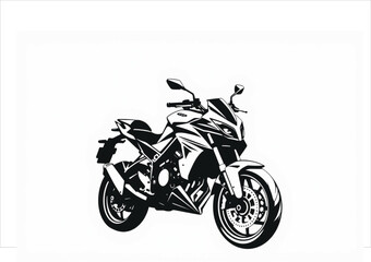 Obraz premium sports motorbike, motorbike silhouette, black bike art, racing beast, speed demon, shadow rider, sleek machine, fast lane, adrenaline rush, dark rider, moto silhouette, two-wheel thunder, fierce bike,
