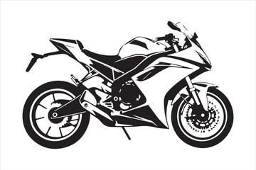 Obraz premium sports motorbike, motorbike silhouette, black bike art, racing beast, speed demon, shadow rider, sleek machine, fast lane, adrenaline rush, dark rider, moto silhouette, two-wheel thunder, fierce bike,