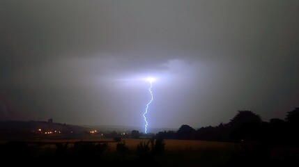 Majestic Night Lightning Storm: A Dramatic Display of Nature's Raw Power