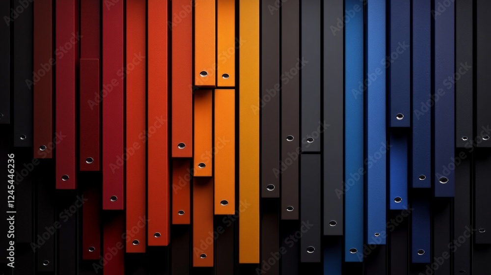 Aufkleber abstract color block design: a mesmerizing abstract pattern composed of vibrant vertical stripes in 