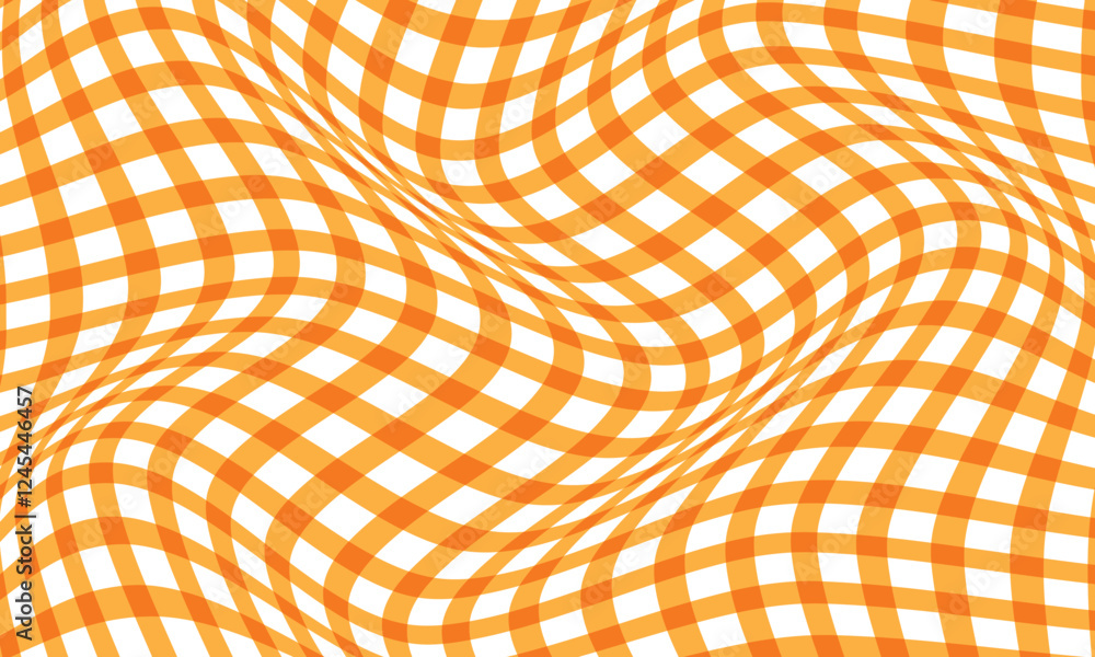 Aufkleber abstract simple orange plaid line wave pattern can be used background.
