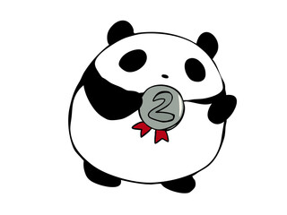 パンダ メダル 銀