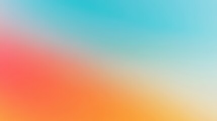 Naklejka premium Bright Orange to Blue Sky Background Pastel Color Gradient with blurred Effect. calming background featuring a gradual transition of orange blue shades