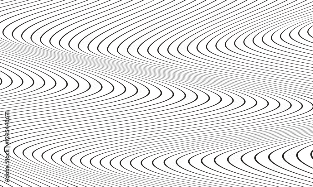 Poster abstract simple thin line wavy design can be used background.
