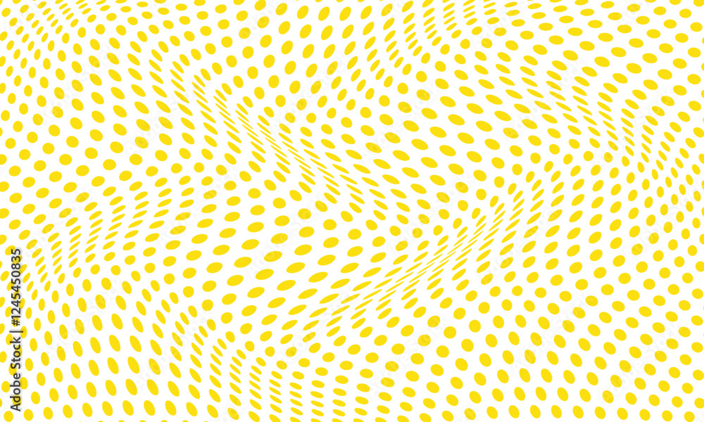 Poster abstract simple yellow polka dot wave pattern can be used background.
