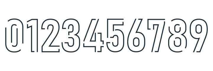  set anniversary 0 to 9 year logo designs. abstract number, icon, vector illustration