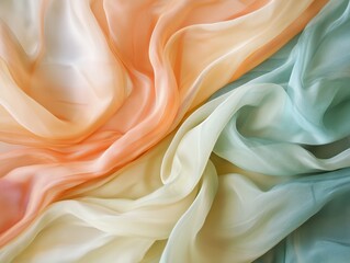 Obraz premium Layers of soft pastel silk blending seamlessly together.