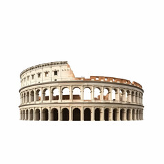 Fototapeta premium Roman Coliseum isolated on the white background