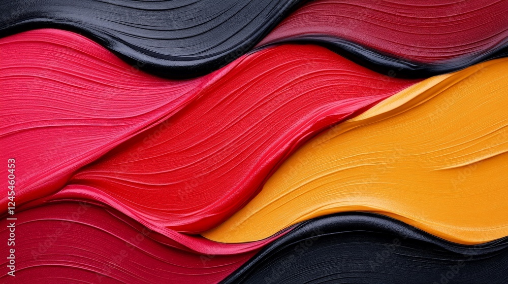 Aufkleber abstract wavy lines: a vibrant and dynamic abstract design featuring a striking juxtaposition of bla
