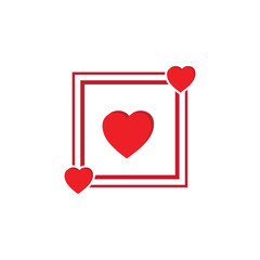 Valentine day icon vector logo design template
