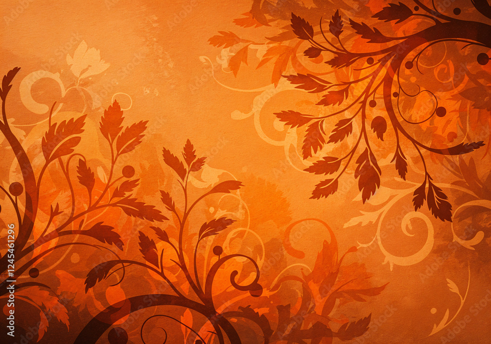 Poster abstract eco background with natural elements . generative ai