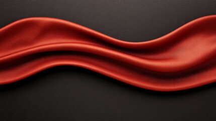 Seductive Drape: A crimson silk ribbon, illuminated by dramatic lighting, ripples in a sinuous wave across a dark background.  The image evokes a sense of elegance, passion, and luxury. 
