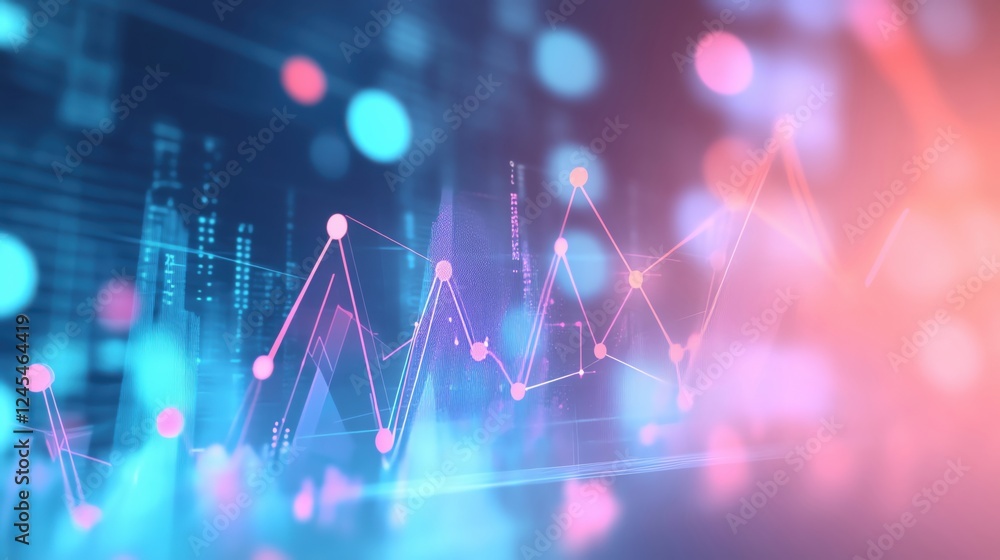 Poster abstract digital data visualization concept.